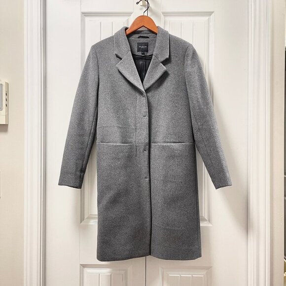 Selected Femme Wool Blend Coat Grey –XS - Picture 6 of 16